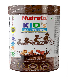 Nutrela Kids Super Food Balanced nutrition drink for active growth 4-13 yrs 400gm(Chocolate Flavour)