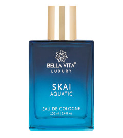 Bella Vita Luxury Skai Aquatic Eau De Cologne Unisex Perfume for Men & Women with Bergamot,100 Ml