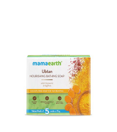 Mamaearth Ubtan Nourishing Bathing Soap With Turmeric & Saffron - 5x75g Free shipping worldwide