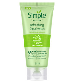 Detergente viso rinfrescante semplice e delicato sulla pelle, confezione da
