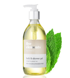 Kimirica Five Elements Refreshing Shower Gel | Long Lasting Freshness | Enriched with Tangerine and Green Tea | Paraben Free | Gentle on Skin |100% Vegan Body Wash | 300ml (Free Shipping)