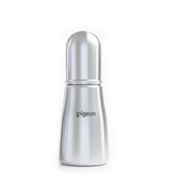 pigeon-stainless-steel-infant-baby-feeding-bottle-bpa-free-anti-colic-plastic-free-medium-flow-nipple-slim-neck-steel-feeding-bottle-150ml-s-size-free-shipping-worldwide