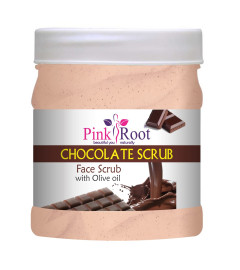 pink-root-chocolate-scrub-face-scrub-with-olive-oil-500gm-multi-color-free-shipping-worldwide
