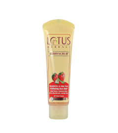 lotus-herbals-berryscrub-strawberry-aloe-vera-exfoliating-face-wash-deep-cleaning-blackhead-removal-for-all-skin-types-120g-free-shipping-worldwide-