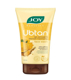 joy-tan-removal-ubtan-face-wash-for-bright-glowing-skin-150ml-natural-face-wash-with-turmeric-saffron-for-acne-tan-removal-face-wash-for-men-women-free-shipping-worldwide-