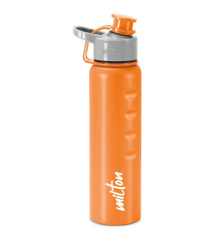 milton-gripper-stainless-steel-water-bottle-750-ml-orange-leak-proof-easy-grip-light-weight-free-shipping-worldwide-