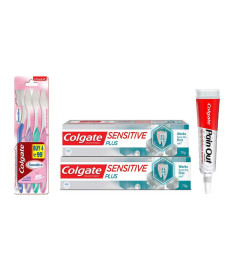 colgate-pain-out-gel-colgate-sensitive-plus-toothpaste-for-instant-sensitivity-relief-and-sensitive-ultra-soft-toothbrush-10ml-2x70g-4-pieces-free-shipping-worldwide-