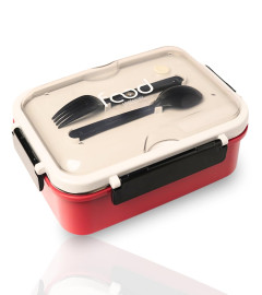 siddesh-traders-durable-stainless-steel-lunch-box-3-compartment-leak-proof-lunch-box-with-spoon-and-fork-food-storage-container-for-school-office-and-picnic-red-free-shipping-worldwide-