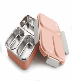 ganesh-stainless-steel-3-compartment-insulated-lunch-box-for-school-office-airtight-leak-proof-unbreakable-lid-free-shipping-worldwide-