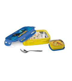 milton-steely-prime-insulated-inner-stainless-steel-small-tiffin-box-400-ml-with-inner-container-80-ml-and-spoon-yellow-food-grade-easy-to-carry-easy-to-clean-leak-proof-kids-lunch-box-free-shipping-worldwide-