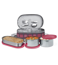 milton-corporate-lunch-3-stainless-steel-lunch-box-with-jacket-pink-free-shipping-worldwide-