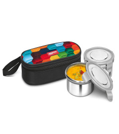 milton-fresh-meal-click-stainless-steel-lunch-box-set-of-2-320-ml-rainbow-free-shipping-worldwide-