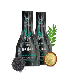 nat-habit-curry-sesame-nutrimask-fresh-hair-mask-for-grey-hair-conditioning-smoothening-strengthen-shine-suitable-for-all-hair-scalp-types-pack-of-2-x-40-gm-free-world-wide-shipping