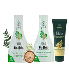nat-habit-hair-mask-face-pack-combo-neem-bhringraj-blend-nutrimask-brightening-ubtan-tikta-face-wash-for-men-women-dandruff-control-skin-glow-suitable-for-all-skin-hair-types-free-world-wide-shipping