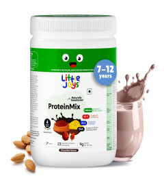 little-joys-proteinmix-nutrition-powder-for-kids-7-12-yr-9g-protein-300g-chocolate-flavour-no-white-sugar-supports-weight-height-gain-immunity-oats-peas-almonds-brown-rice-free-shipping-worldwide-