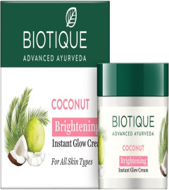 Biologische kokosnoot whitening en verhelderende crème voor alle huidtypes
