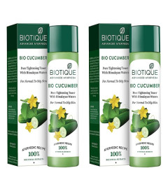 Biotique Cucumber Pore Tightening Toner 120ml x 2 pack - free ship