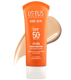 Lotus Herbals SafeSun UltraRx Tinted - S1 Sunscreen SPF 50+ and PA++++ 50gm - free shipping