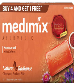 Medimix Ayurvedic Kumkumadi Bathing Soap Bar 125 g (Buy 4 Get 1 Free)