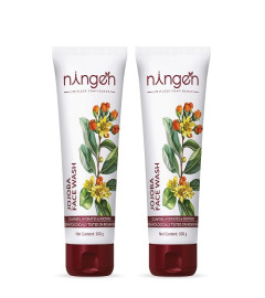 Ningen Jojoba Face Wash Brightening and Glowing Skin 100 gm x 2 pack - free ship