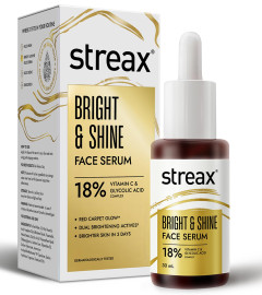 Streax Bright & Shine Face Serum 30 ml (Pack Of 2)