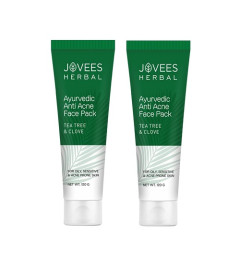 Jovees Herbal Tea Tree & Clove Anti Acne Pack 120gm (pack of 2) free shipping