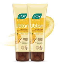 Joy Ubtan Tan Removal Face Wash 100ml x 2 pack - free shipping